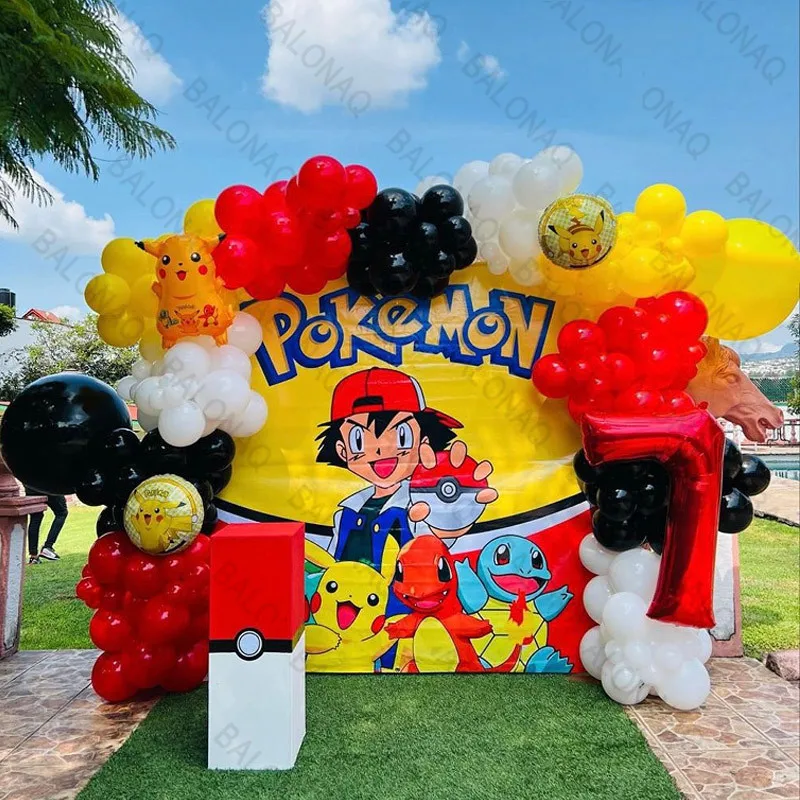 126pcs Cartoon Pikachu Theme B - Balloon Arch Kit ulasan dan harga