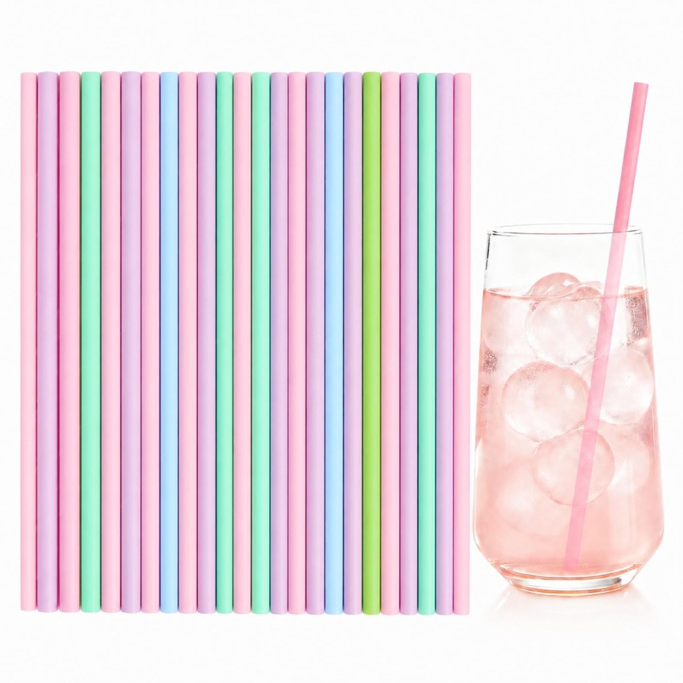 25/50/100PCS Disposable Paper  - Paper Straw Color ulasan dan harga