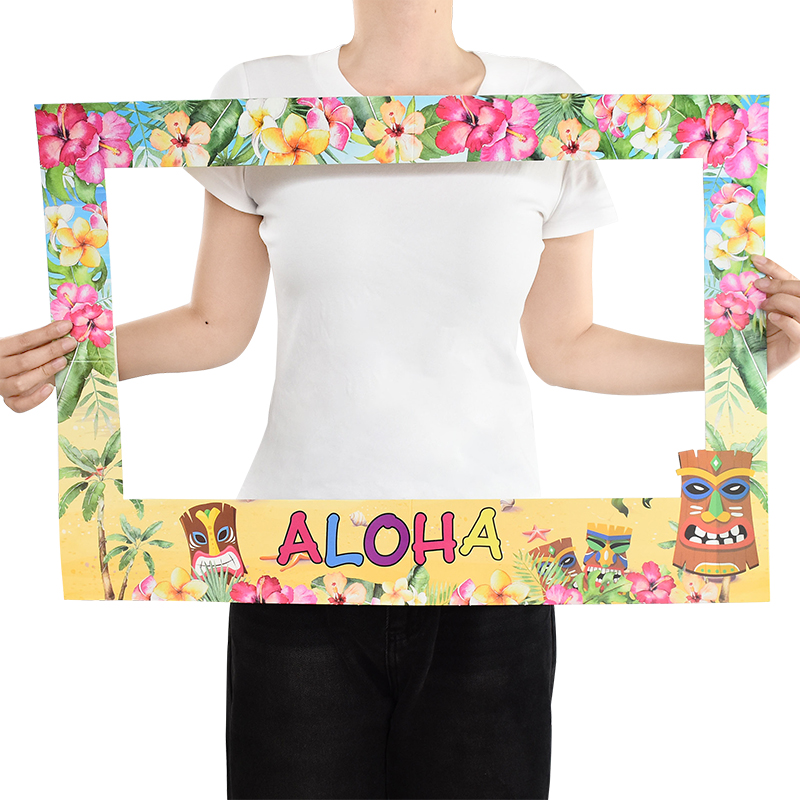 Hawaiian Party Aloha Photo Boo - Photo Booth Frame ulasan dan harga