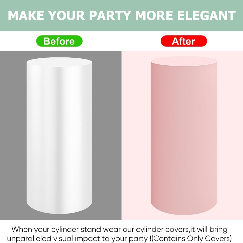 White Wedding Party Cylinder S - Dessert Table Backdrop ulasan dan harga