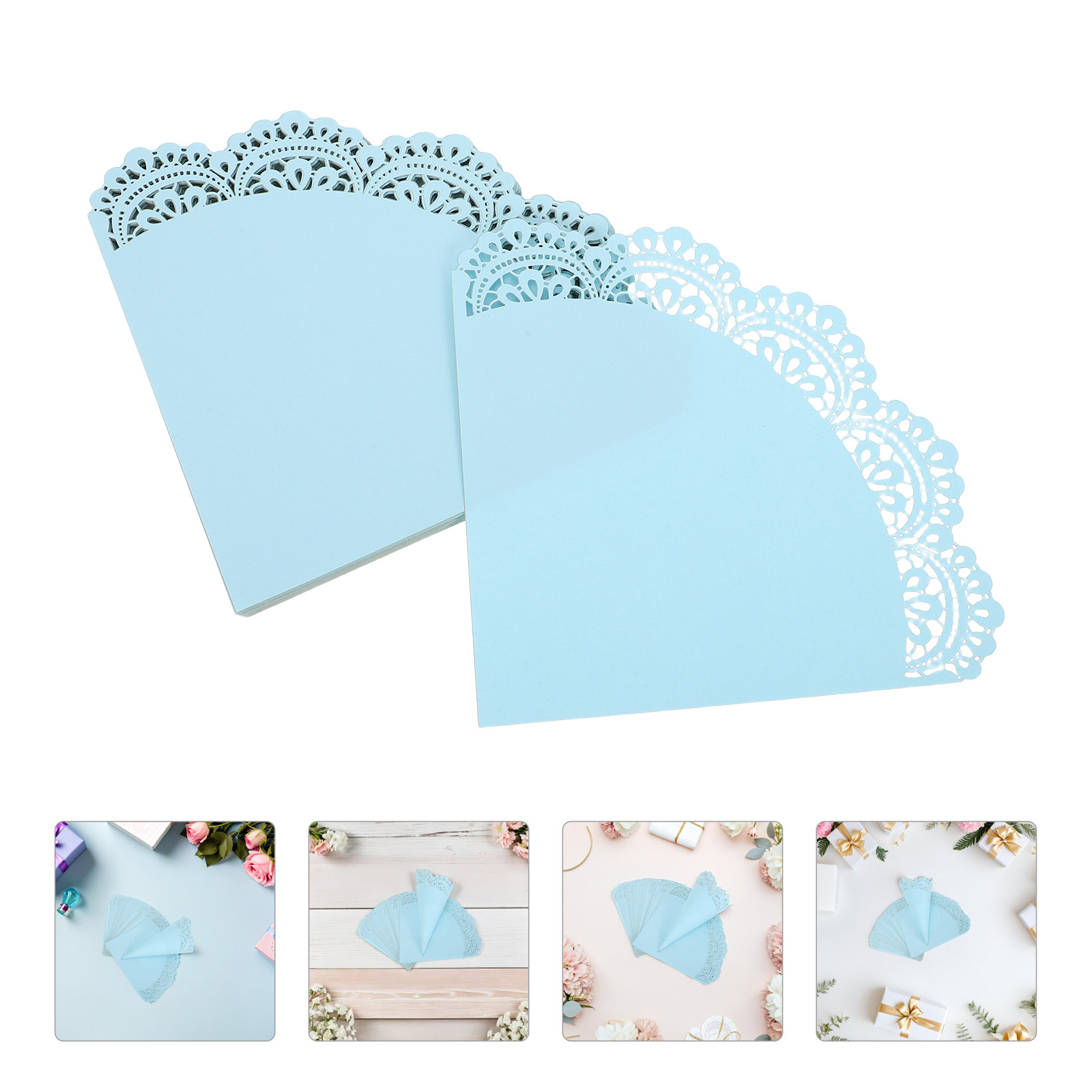 50pcs Wedding Confetti Cones H - Papercraft Supply Confetti ulasan dan harga