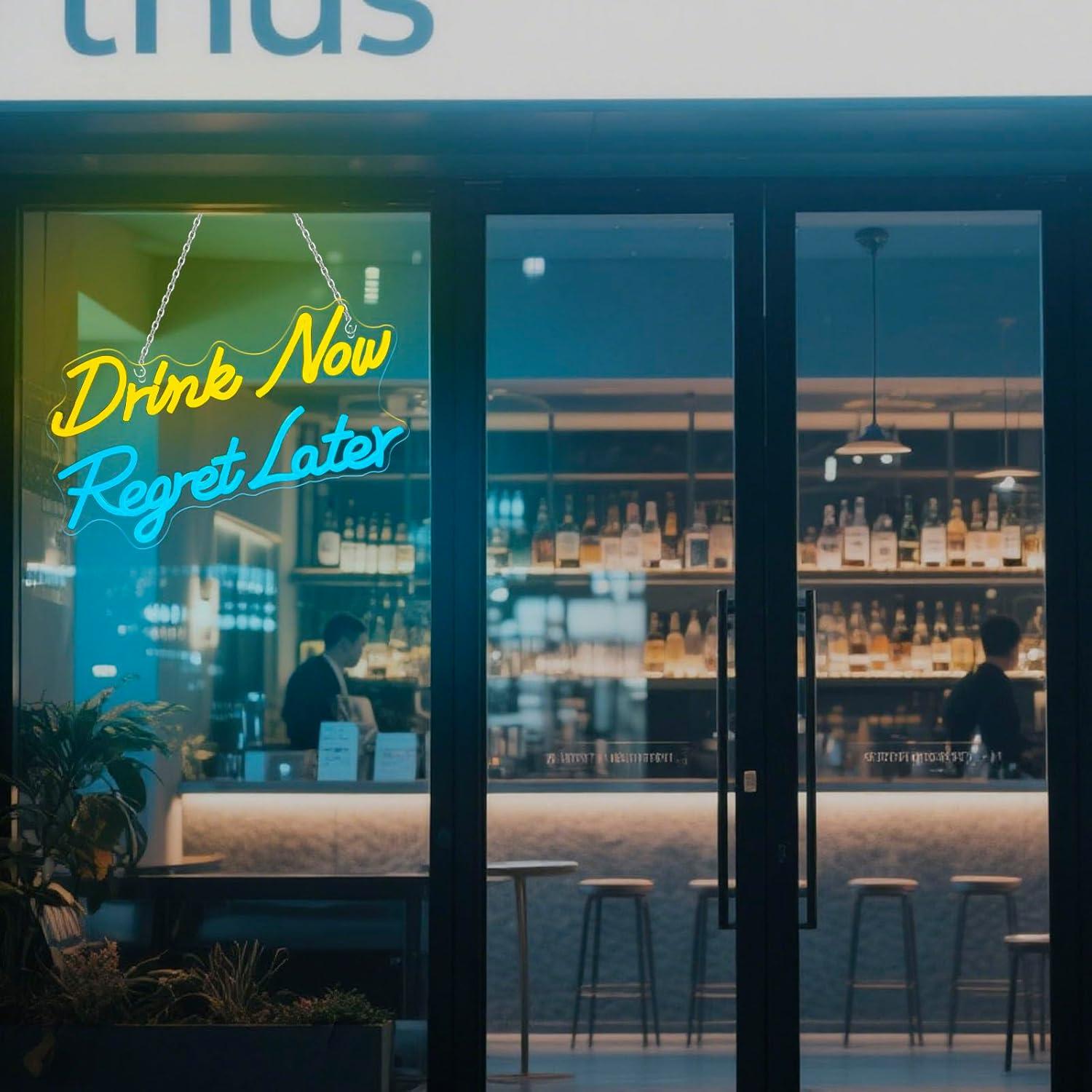 Beer Neon Sign Drink Now Regre - Neon Sign Party ulasan dan harga