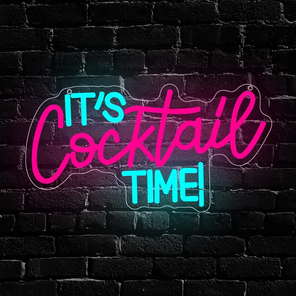 Cocktails Neon Sign USB Powere - Neon Sign Party ulasan dan harga