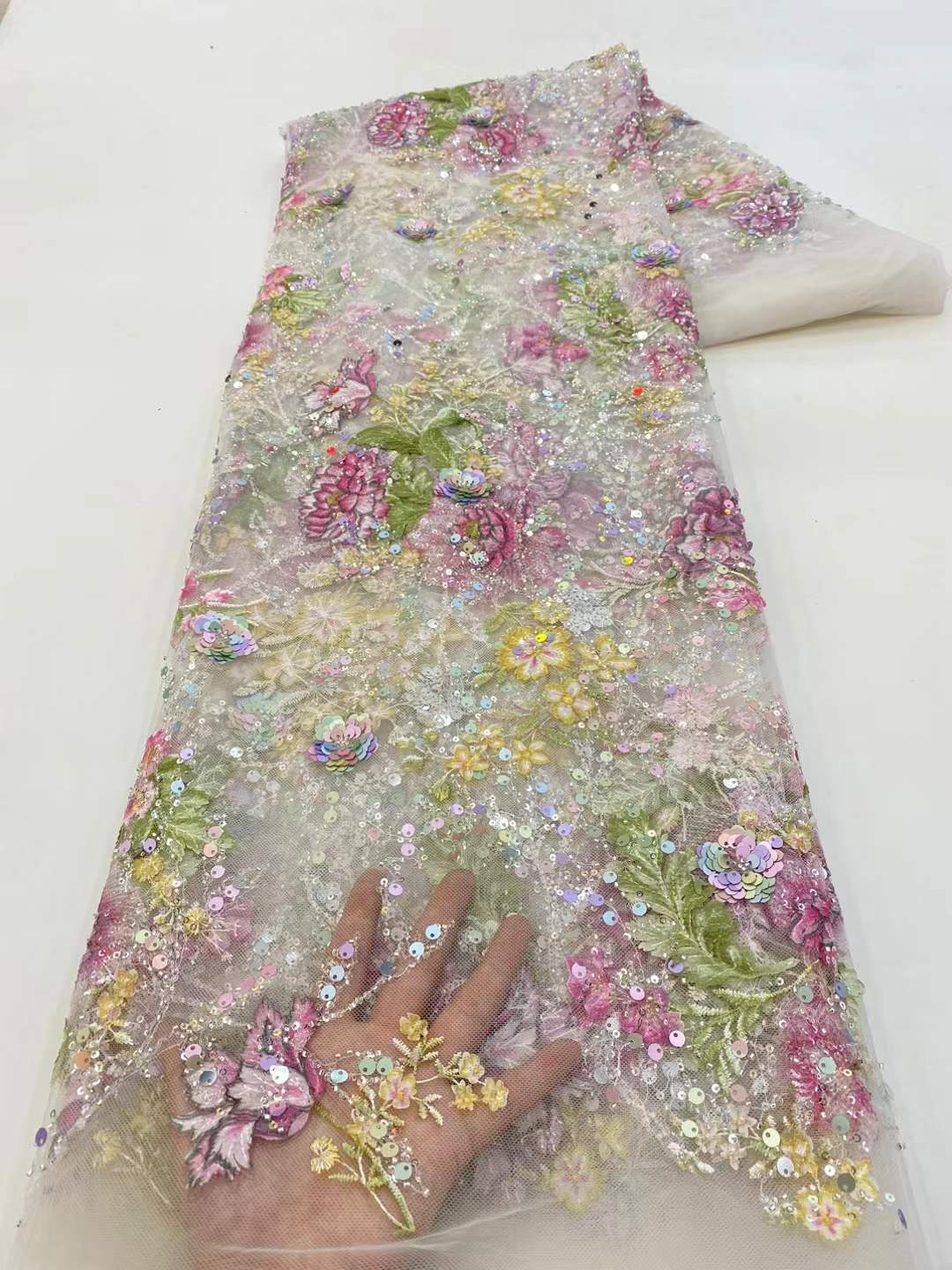 African Lace Fabric 2026 High  - Glitter Tablecloth ulasan dan harga