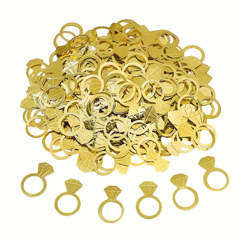 50Pcs/Bag Gold Diamond Ring Co - Papercraft Supply Confetti ulasan dan harga
