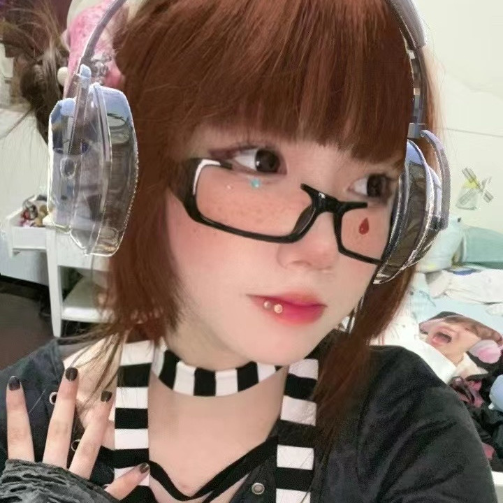 Y2K Black Half Frame Glasses W - Photo Booth Frame ulasan dan harga