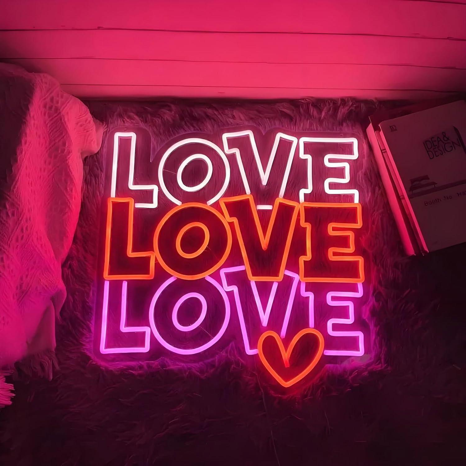 Love Neon Sign USB Dimmable LE - Neon Sign Party ulasan dan harga