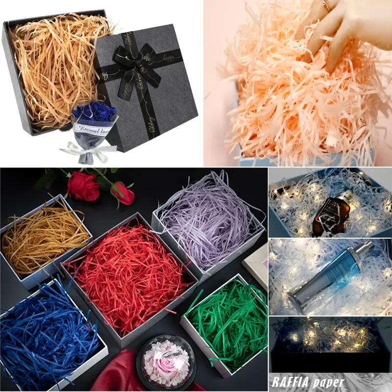 100g raffi Colorful Shredded C - Paper Straw Color ulasan dan harga