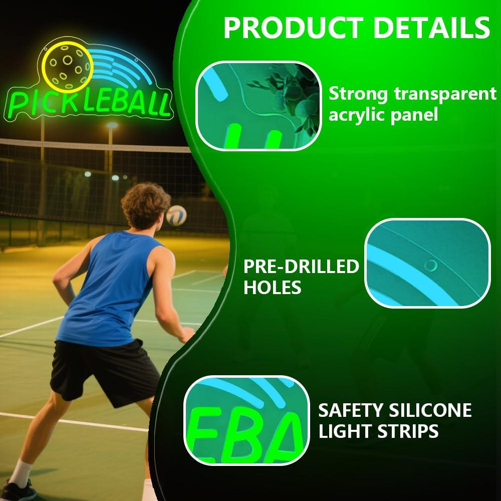 Pickleball Neon Sign USB Dimma - Neon Sign Party ulasan dan harga