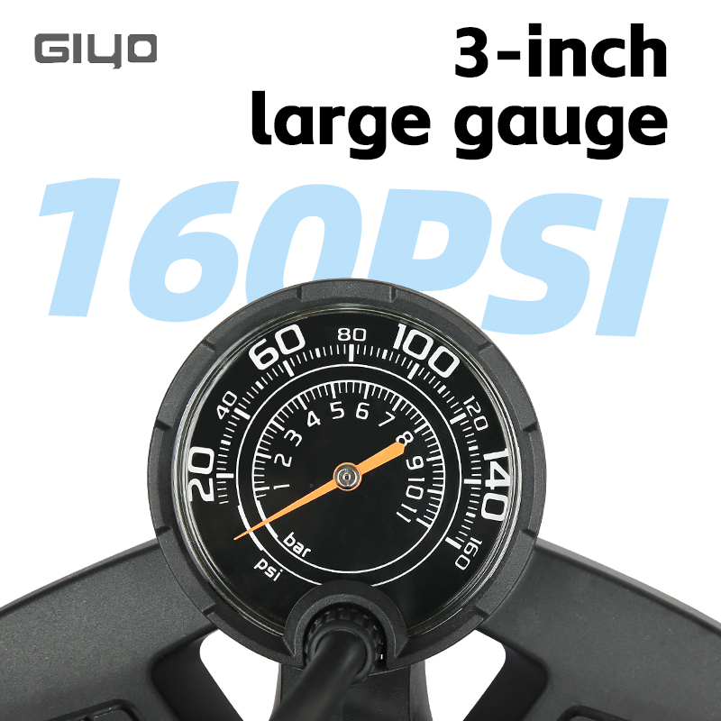 GIYO 160PSI Bicycle Floor Pump - Balloon Pump Hand ulasan dan harga