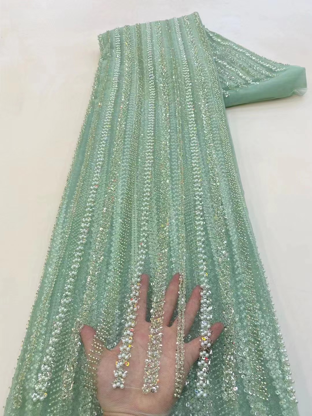 High Quality African Nigerian  - Glitter Tablecloth ulasan dan harga