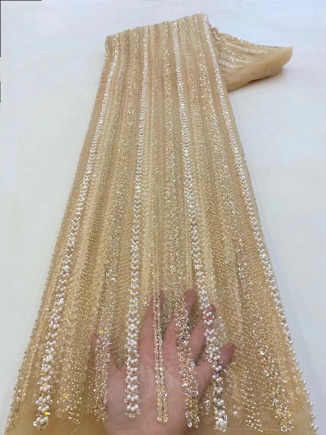 High Quality African Nigerian  - Glitter Tablecloth ulasan dan harga