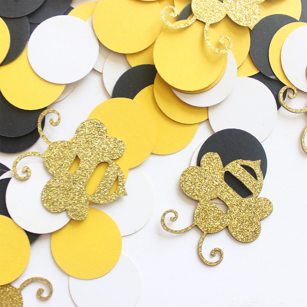1Set Cartoon Bee Paper Scrap R - Papercraft Supply Confetti ulasan dan harga